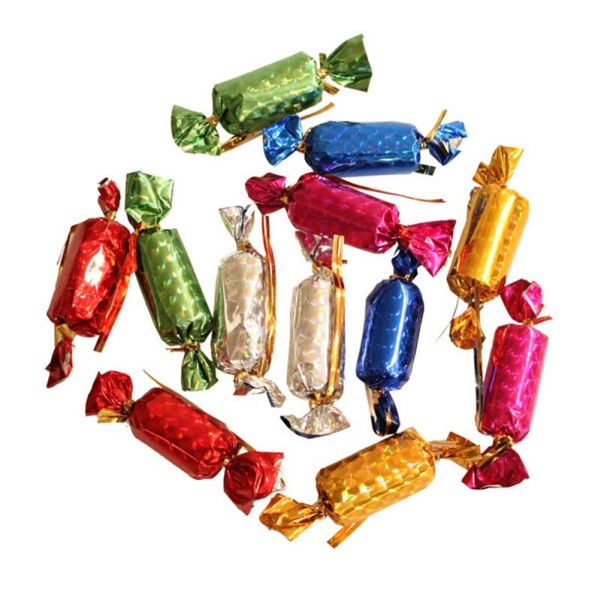Набор елочных игрушек Разноцветные конфеты, 12 шт