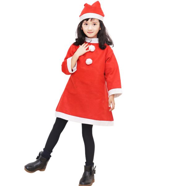 Красный костюм снегурочки для девочки, 10-13 лет
