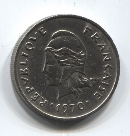 10 франков 1970 Новая Каледония XF