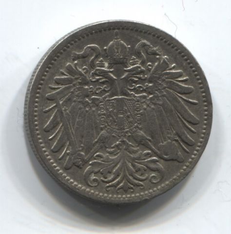 20 геллеров 1907 Австрия XF