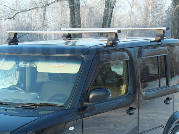 Багажник на крышу Nissan Cube, Атлант, аэродинамические дуги