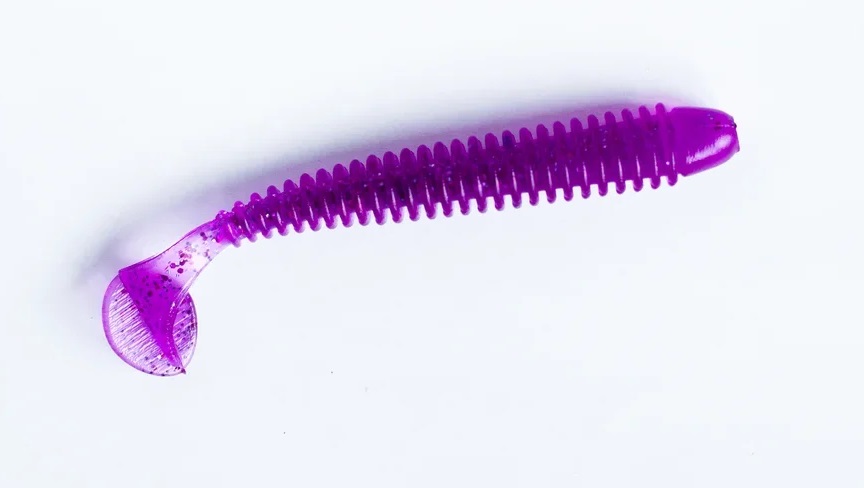 Виброхвост "Snake FAT" цвет #09 - Violet (5 шт.)