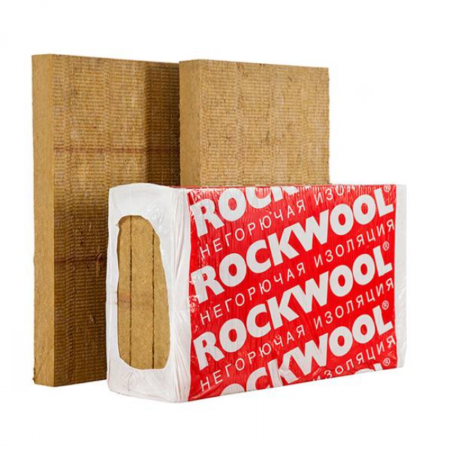 Каменная вата Rockwool Фасад Баттс 1000х600х100мм (уп/2шт, 1,2м2, 0,12м3)
