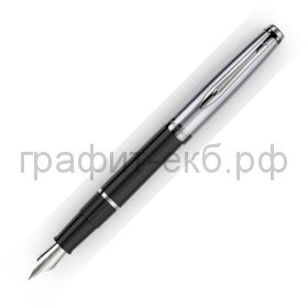 Ручка перьевая Waterman Embleme Black CT F перо сталь нержавеющая 2100375