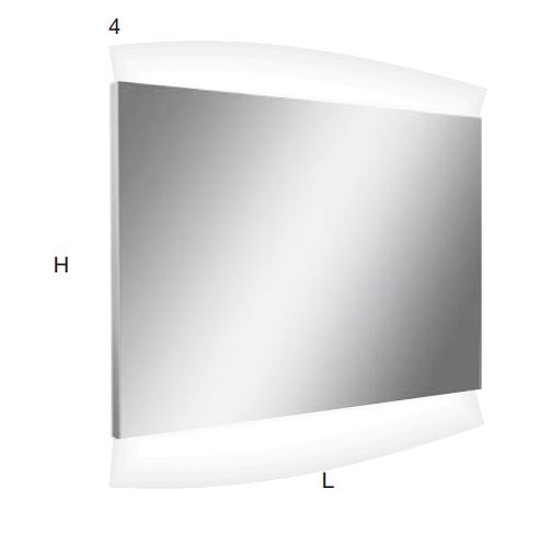 Зеркало Antonio Lupi Flash Flash100W с подсветкой схема 1