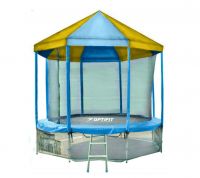 Батут OPTIFIT LIKE BLUE 12 FT (3.66 м) с сине-желтой крышей