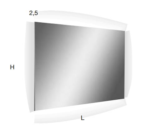 Зеркало с подсветкой Antonio Lupi Neutroled Neutroled100W схема 1