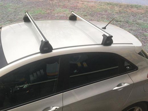 Багажник на крышу Kia Ceed hatchback, Евродеталь, аэродинамические дуги