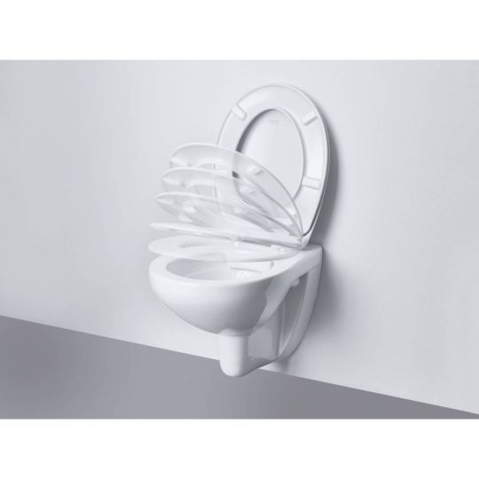 Сиденье с крышкой для унитаза Grohe Bau Ceramic 39493000 быстросъемное ФОТО