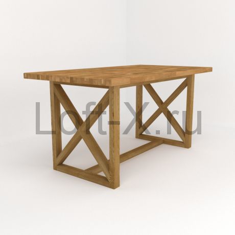 Обеденный стол "Дизайн XО" из массива дуба