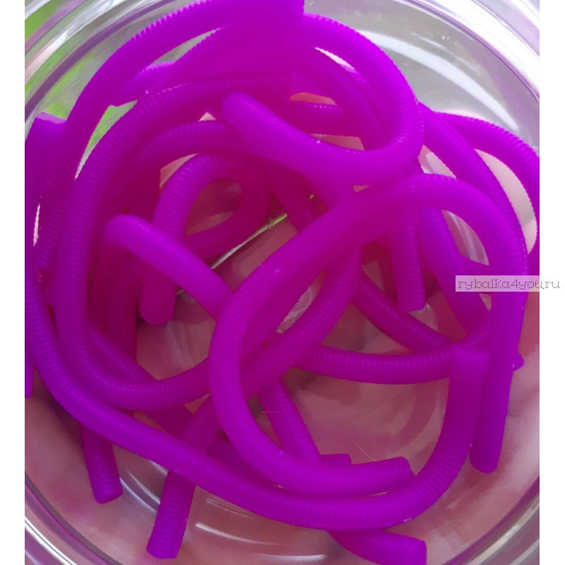 Червь Nyashki Лапша Доширак Club для форели цвет: фиолетовый (сыр)