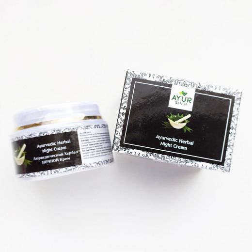 Аюрведический травяной крем Ночной | Ayurvedic Herbal Night Cream | 30 г | AyurGanga