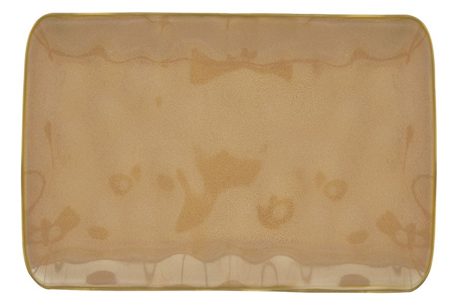 Тарелка прямоугольная большая (коричневый) "Interiors" 27х19 см