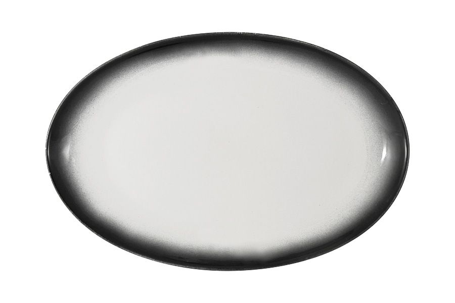 Тарелка овальная "Икра" (гранит) 25х16 см