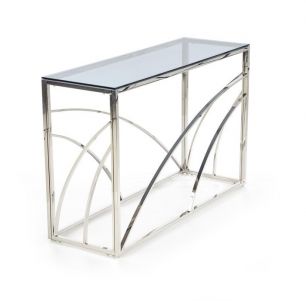 Консольный столик HALMAR KN5 (каркас - серый, стекло - дымчатый)