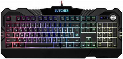 Проводная игровая клавиатура Butcher GK-193DL RU,RGB подсветка, 9 режимов