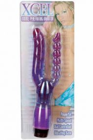 Вибратор анально-вагинальный Dream toys фиолетовый, 13*2,5 см, 10*1,5 см