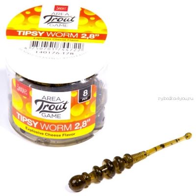 Слаг съедобный Lucky John Pro Series Tipsy Worm 2,3 58 мм / упаковка 12 шт / цвет: T78