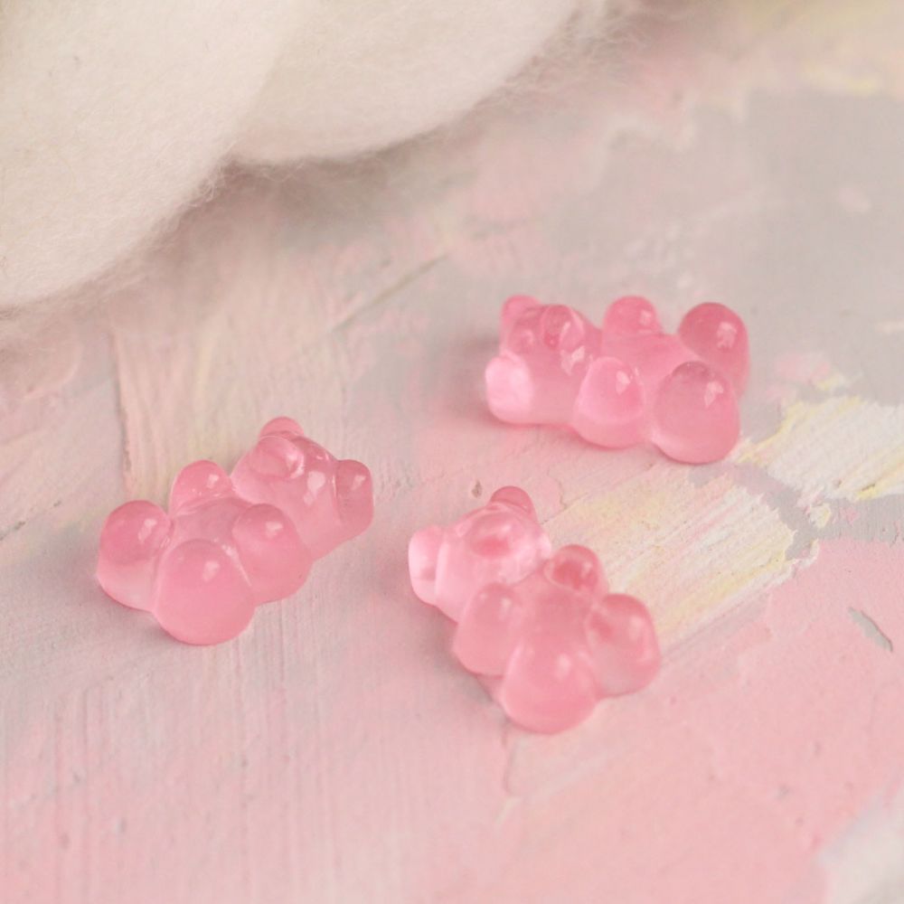 Кукольный аксессуар - Мармеладный мишка розовый 18 мм.