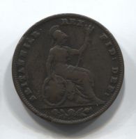 1 фартинг 1837 Великобритания
