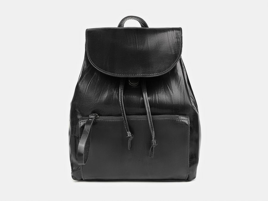 Рюкзак из натуральной кожи Alexander-TS "R0034 Black"