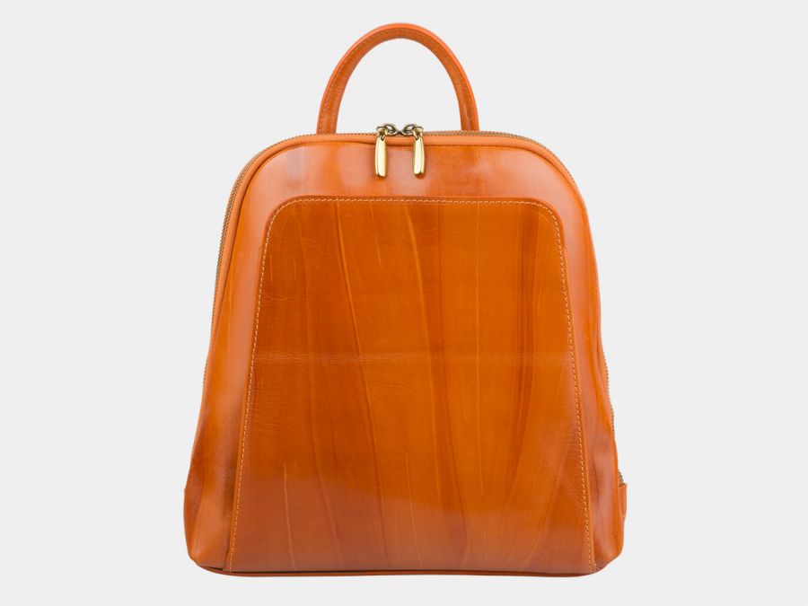Рюкзак из натуральной кожи Alexander-TS "R0023 Orange"