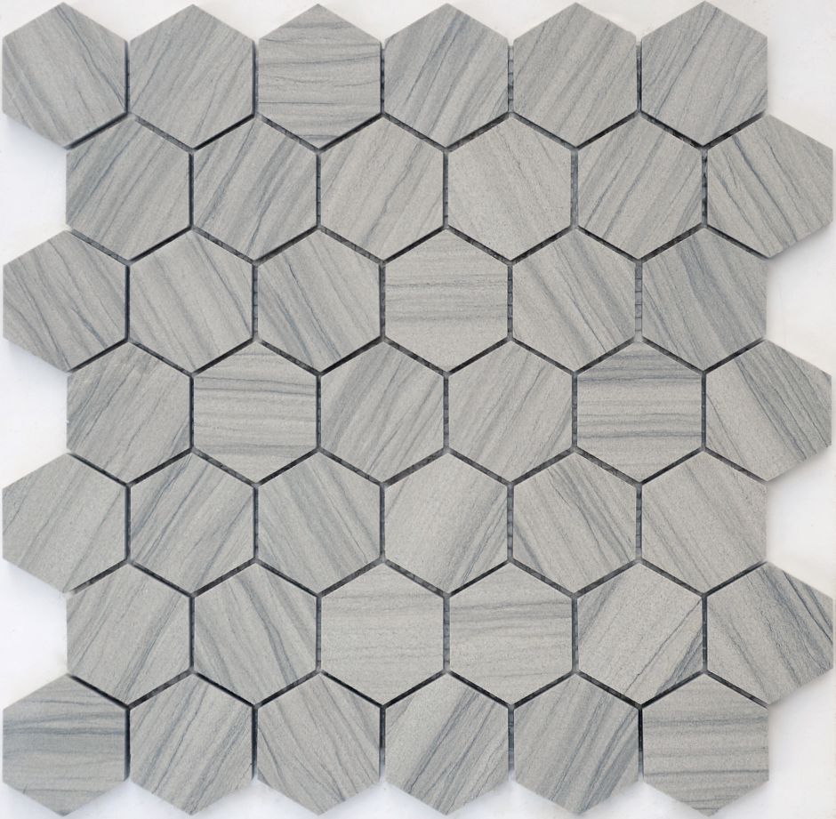 Мозаика LeeDo: Pietrine Hexagonal - Marmara grey полированная 23х40х7 мм