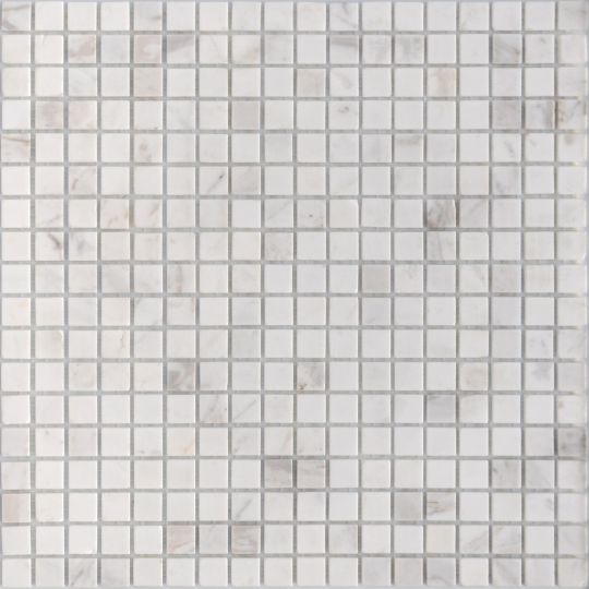 Мозаика LeeDo - Caramelle: Pietrine - Dolomiti Bianco полированная 15x15x4 мм