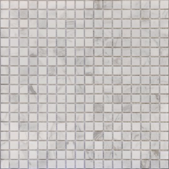 Мозаика LeeDo - Caramelle: Pietrine - Dolomiti Bianco матовая 15x15x4 мм)