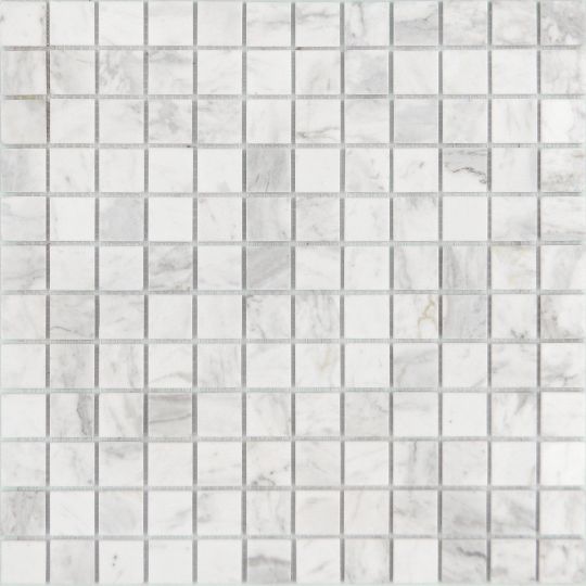 Мозаика LeeDo - Caramelle: Pietrine - Dolomiti Bianco полированная чип 23x23x4 мм