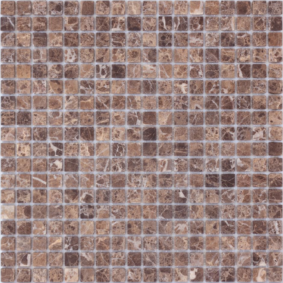 Мозаика LeeDo: Pietrine - Emperador Dark матовая 15x15x4 мм