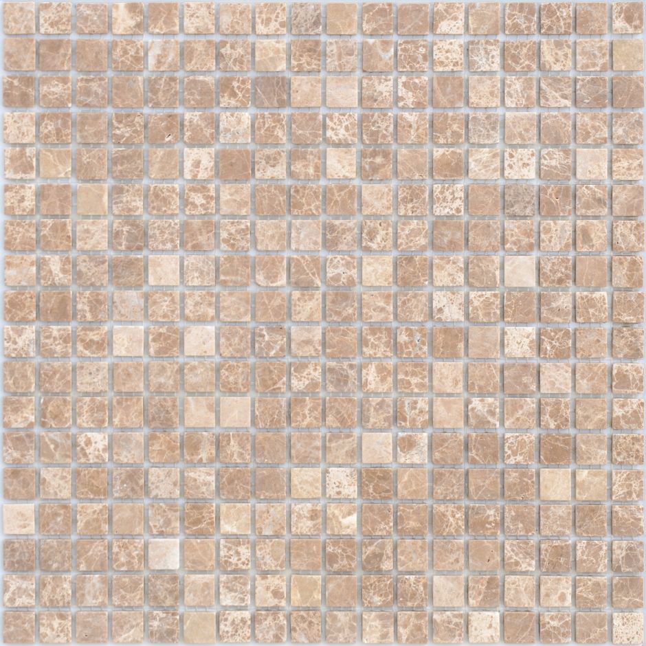 Мозаика LeeDo - Caramelle: Pietrine - Emperador Light матовая 15x15x4 мм