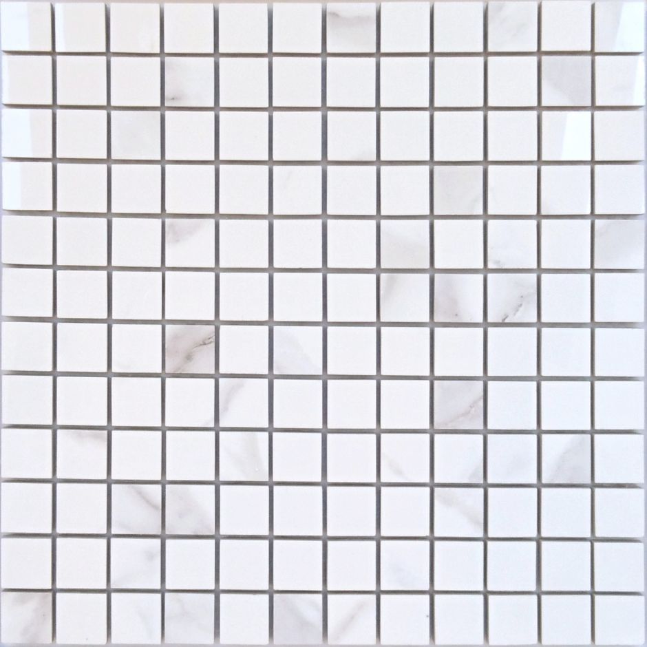 Мозаика LeeDo: Calacatta POL 23х23х10 мм, полированный керамогранит
