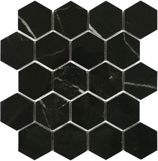 Мозаика LeeDo: Marrone oriente POL 37x64 мм гексагон, полированный керамогранит