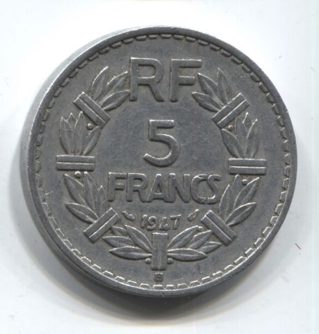 5 франков 1947 Франция B