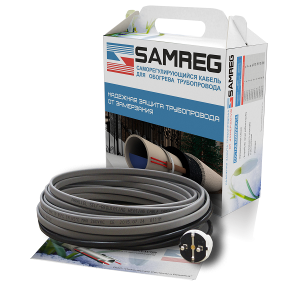 Комплект саморегулирующегося кабеля 16-SAMREG-8 (8м) для обогрева труб.