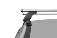 Багажник на крышу Hyundai Santa Fe 2012-..., Lux, аэродинамические дуги (53 мм)