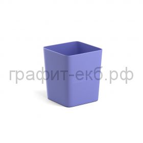 Стакан для ручек ErichKrause Base Pastel квадратный фиолетовый 51499
