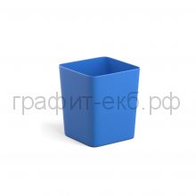 Стакан для ручек ErichKrause Base квадратный синий 52884
