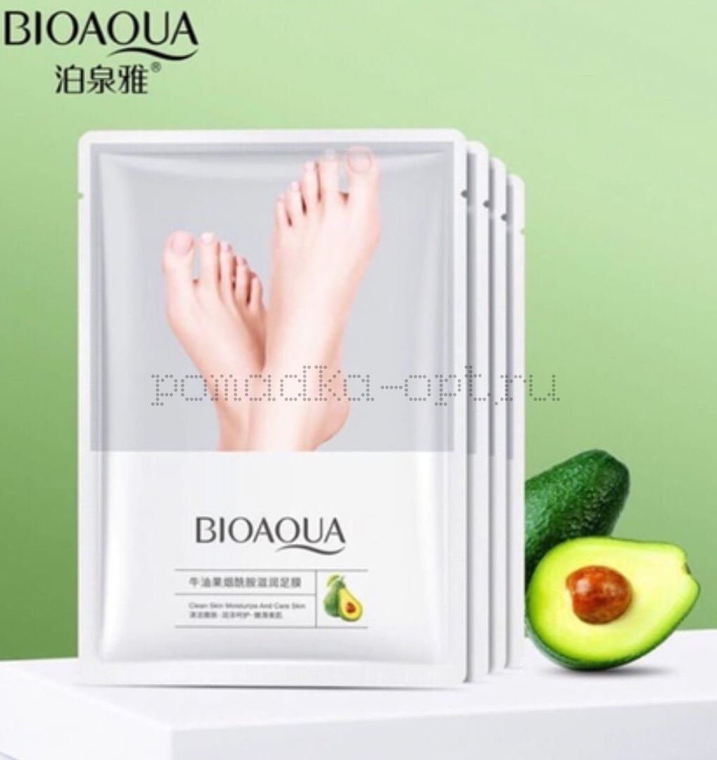 Оригинал Bioaqua Увлажняющая маска-носочки Биоаква с экстрактами авокадо и ниацинамидом 35g