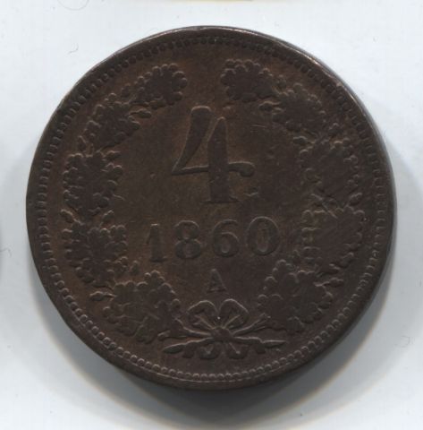 4 крейцера 1860 Австрия