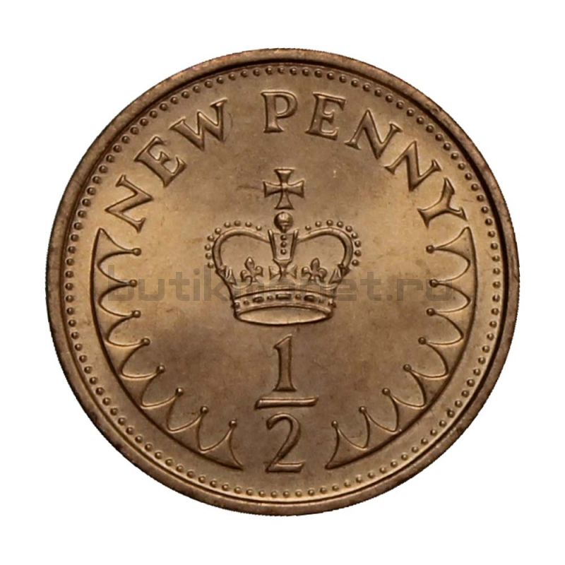 1/2 нового пенни 1971 Великобритания