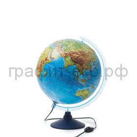 Глобус 32см физико-политический с подсветкой рельеф 13200290