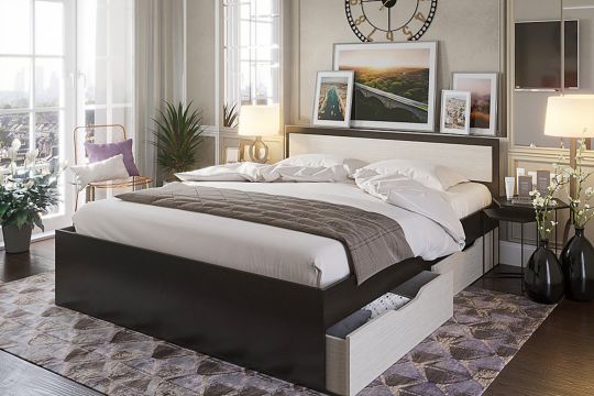 Кровать  Гармония КР-606 1,2м с ящиками