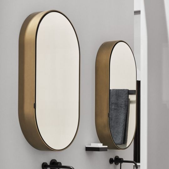 Изображение Овальный зеркальный шкафчик Cielo I Catini CASPCO 50х90