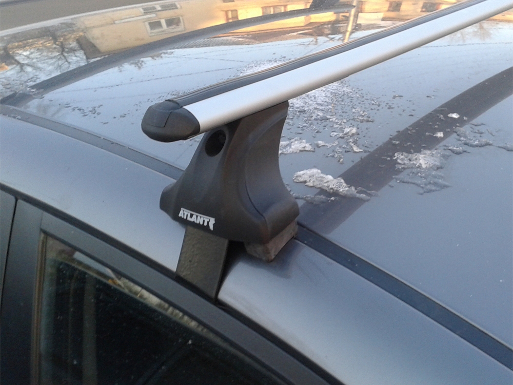 Багажник на крышу Hyundai Sonata 7 (LF) 2014-19, Атлант, аэродинамические дуги