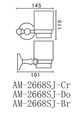 Стакан Art&Max Antic Crystal AM-2668SJ-Cr схема 2