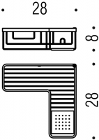 Угловая полка-решетка для душевой Colombo Complimenti B9614 схема 2
