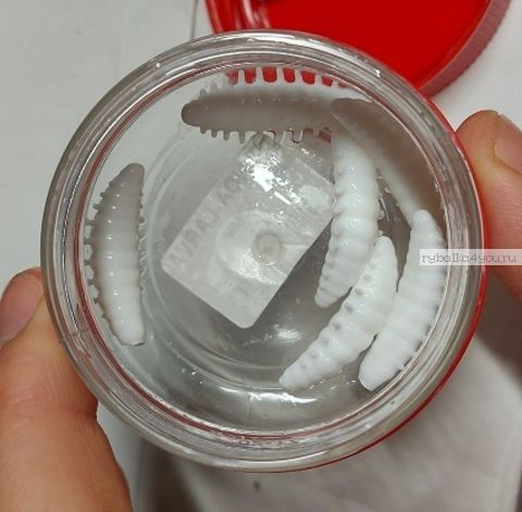 Мягкая приманка Dunaev DT Noa Larva 40 мм / упаковка 6 шт / цвет: (801) белый