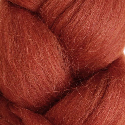 Пряжа шерсть для валяния кукольных волос - Рыжий